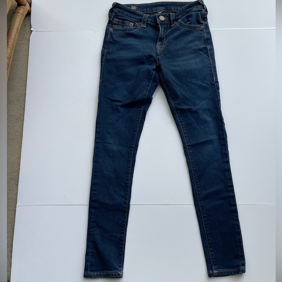$149 True Religion 27 Jennie Mid Ride Curvy Skinny Jean Denim Stretchy - Picture 3 of 4
